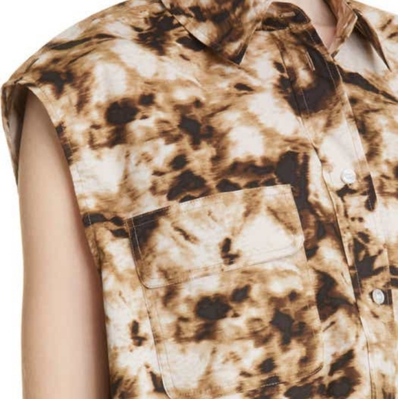 New Nordstrom Samsoe Samsoe camo sleeveless tea shirt Large - Picture 1 of 3